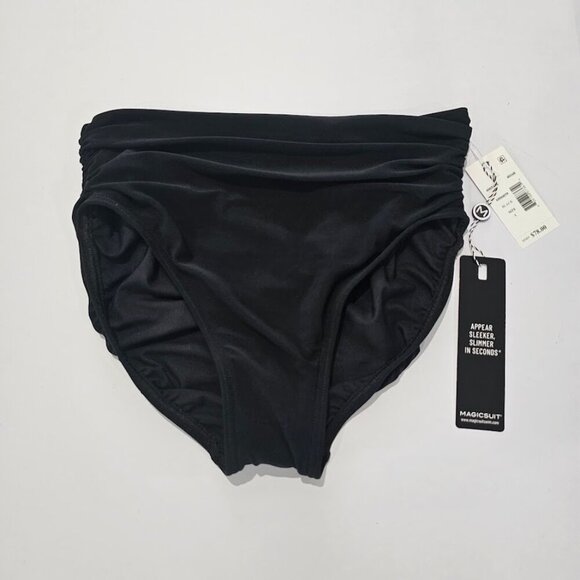 Magicsuit Solid Shirred Bikini Bottoms - Picture 5 of 9